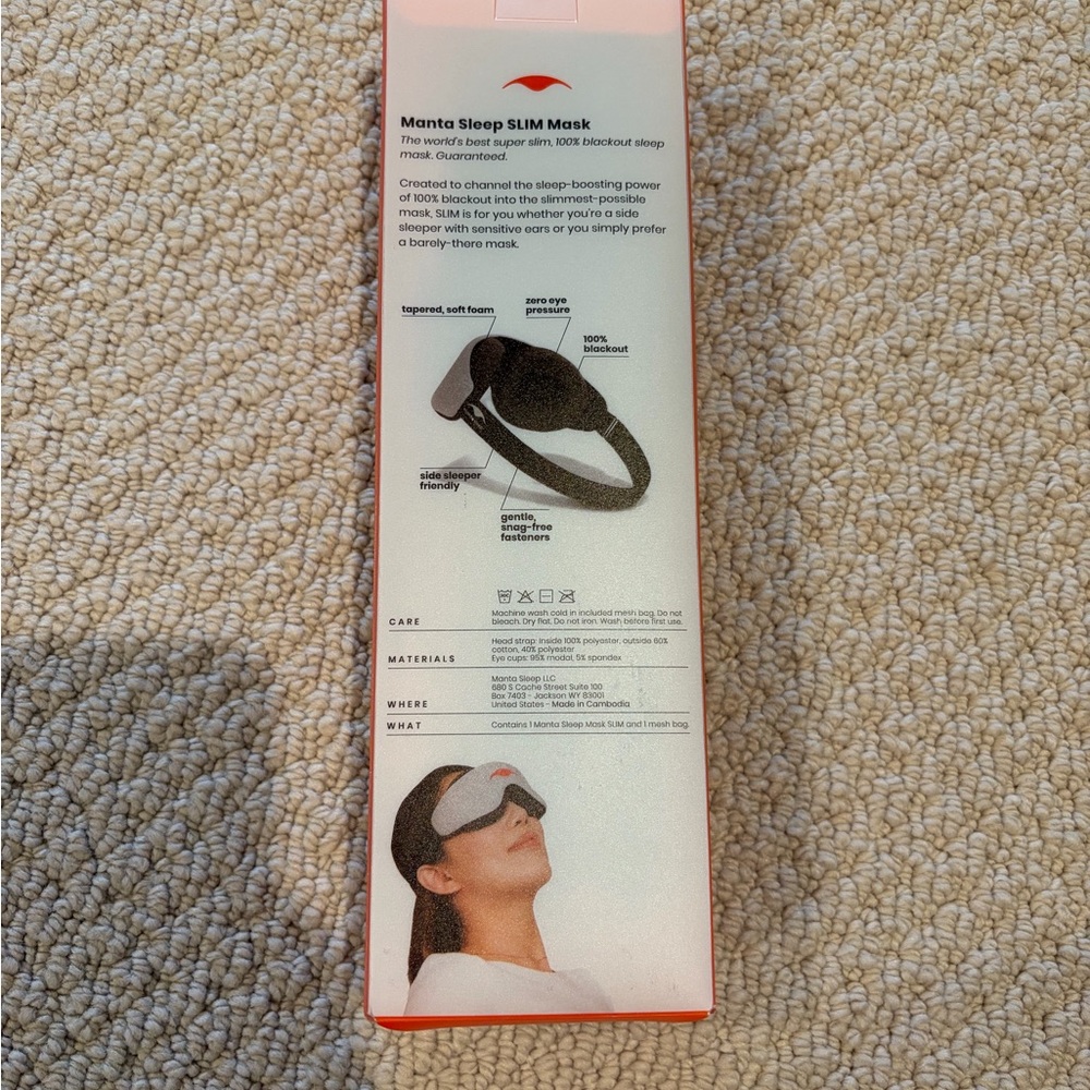 Manta Sleep Slim Mask in Grey - Picture 2 of 2